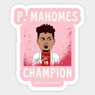 PATRICK MAHOMES 3RD MVP KC CHIEFS Sticker